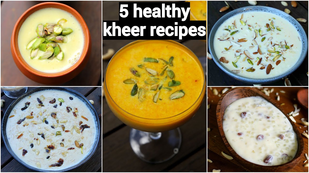 5 kheer recipes | 5 खीर रेसिपी | quick & easy milk kheer recipes | instant kheer recipes