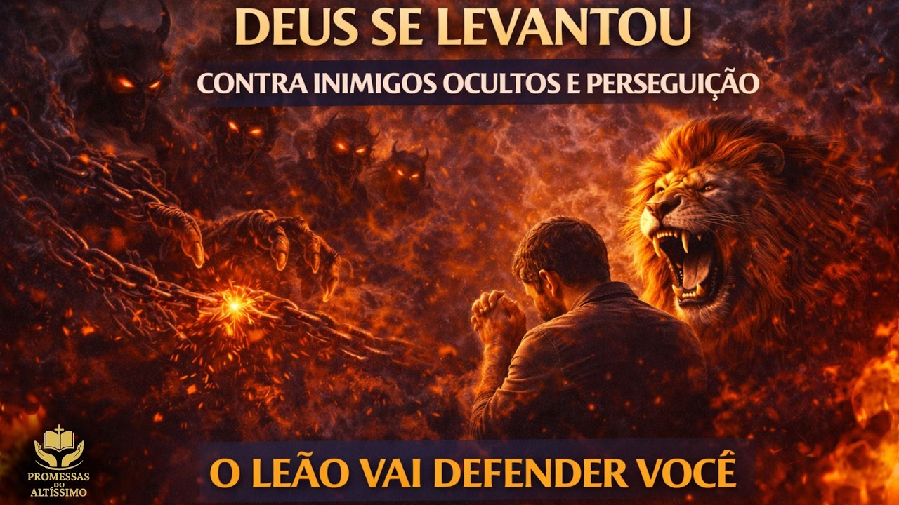 DEUS SE LEVANTOU CONTRA INIMIGOS OCULTOS E PERSEGUIÇÃO ⚔️ O LEÃO DE JUDÁ VAI LUTAR | SALMO 35