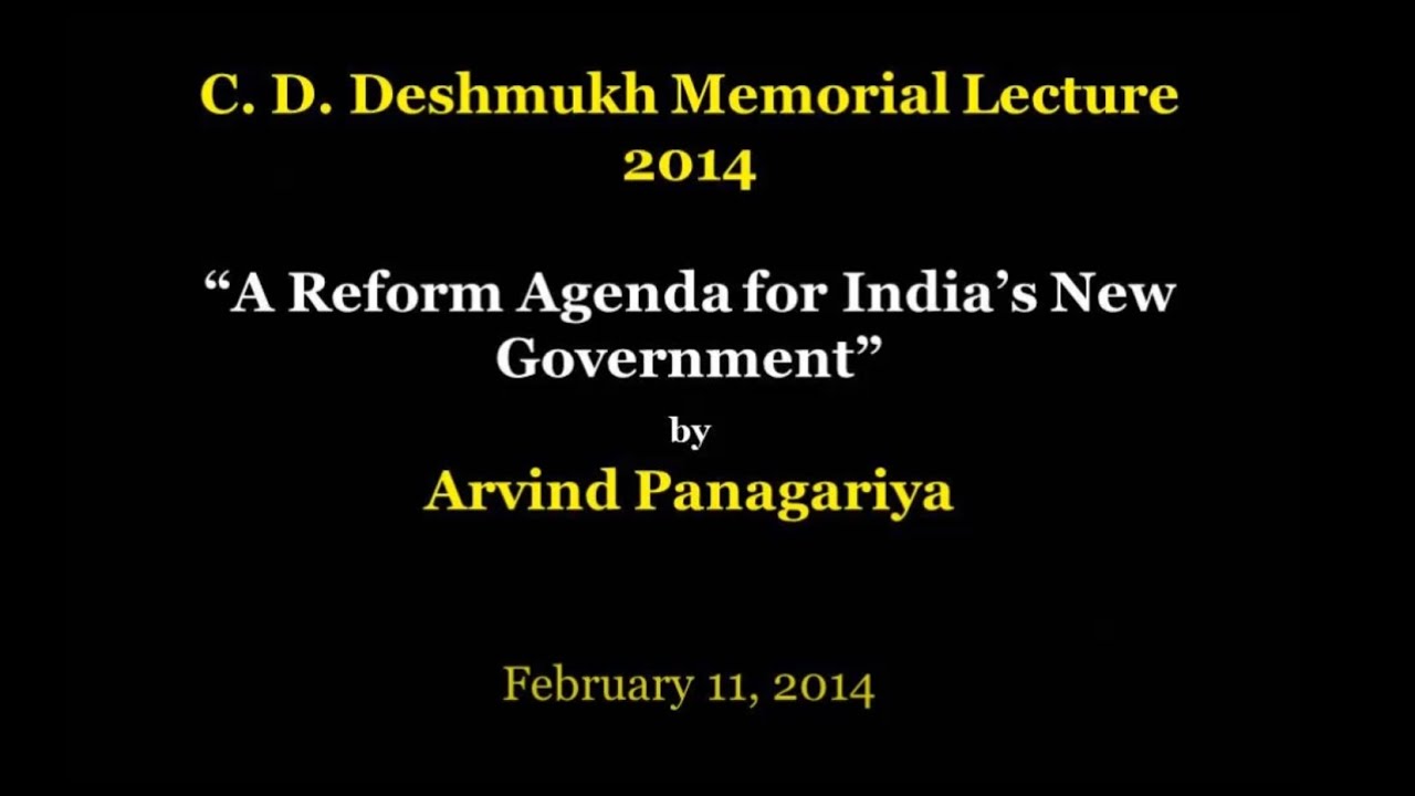 The C. D. Deshmukh Memorial Lecture 2014 held on February 11, 2014
