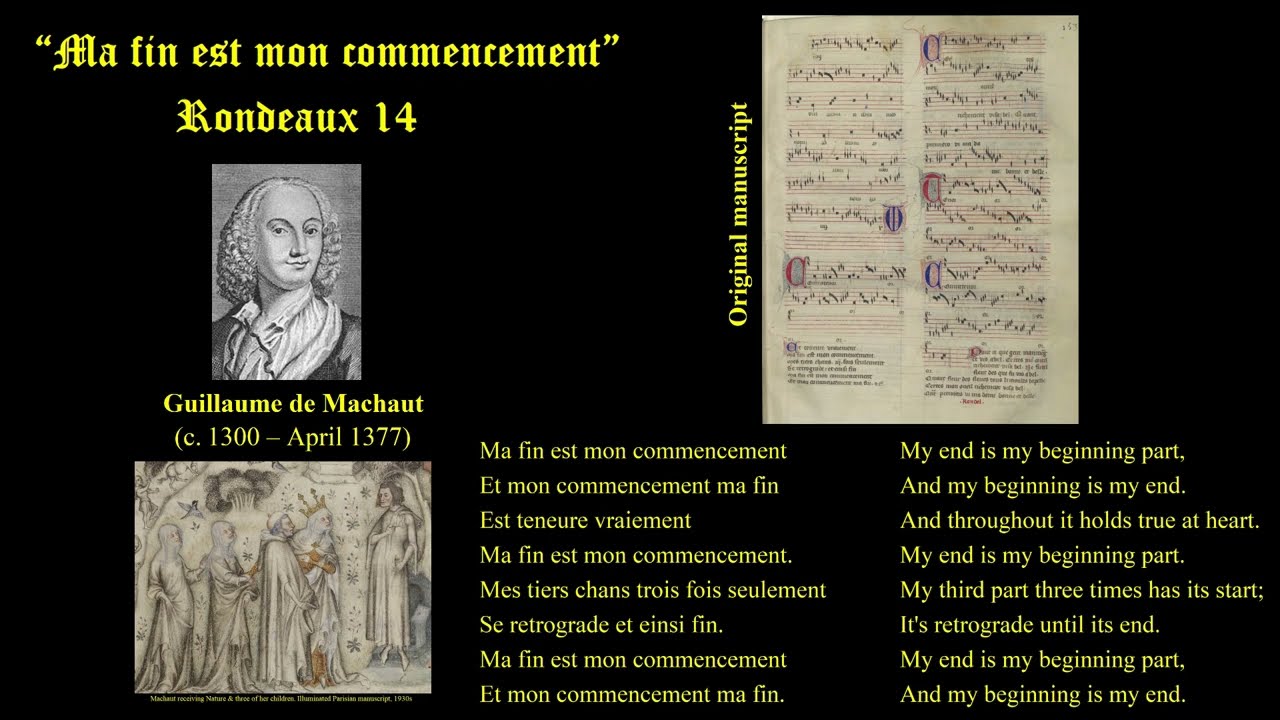 “Ma fin est mon commencement”.  Guillaume de Machaut