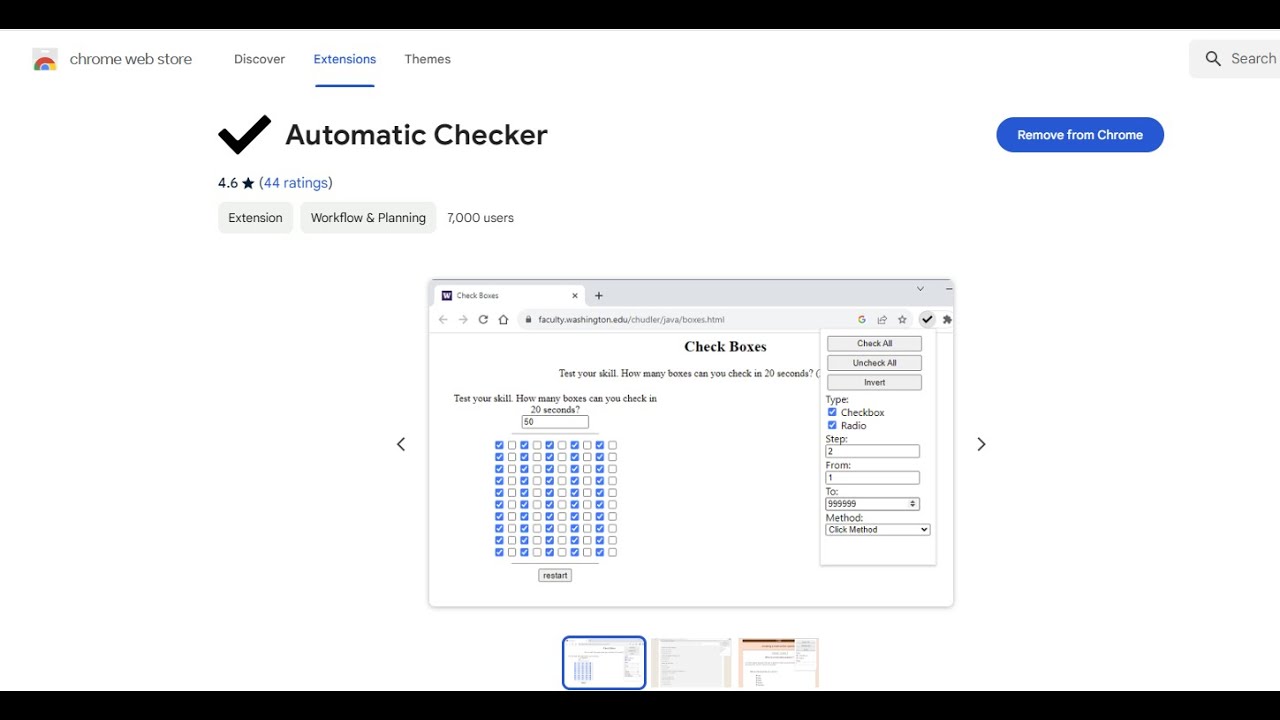 automatic checker extension
