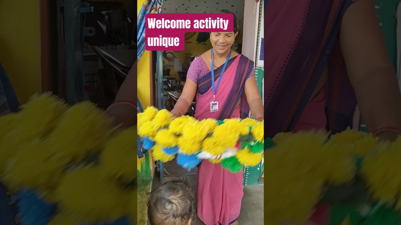 🌈 Welcome Ring Challenge 🏵️🛟🥰🤗#KidsFun #AnganwadiActivity #FineMotorSkills #PreschoolActivities