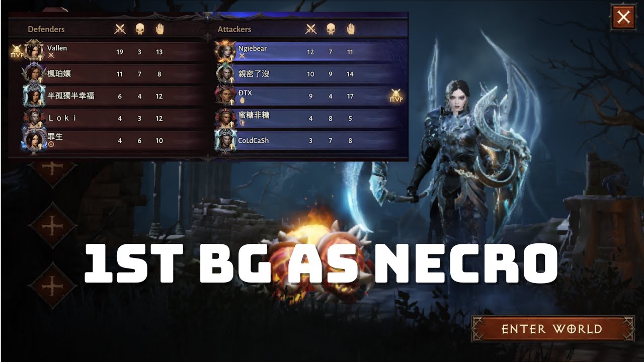 New Necro PvP Meta? | 1st PvP BG with Necro | Diablo Immortal