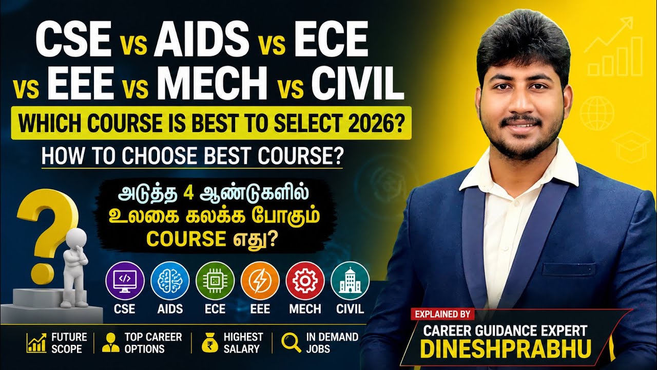 🛑CSE vs AI vs ECE vs EEE vs Mech vs Civil | எந்தப் படிப்பு சிறந்தது: TNEA-2026 | தேர்ந்தெடுப்பது ...