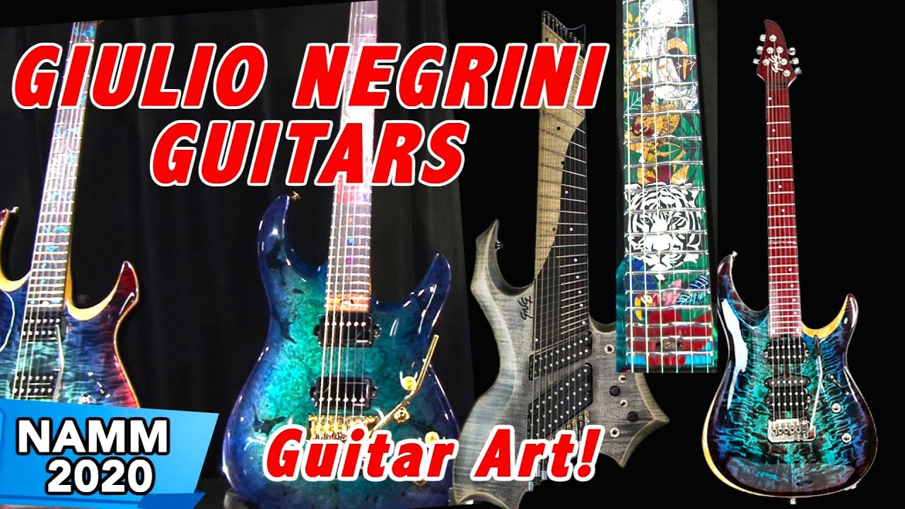 Boutique Guitar Showcase Giulio Negrini Guitars NAMM 2020 Insane Inlays