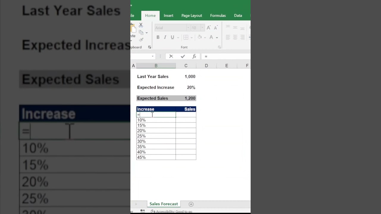 How to Make One way Data Table in Excel? #excel #exceltips #exceltricks #excelshortcuts #shorts