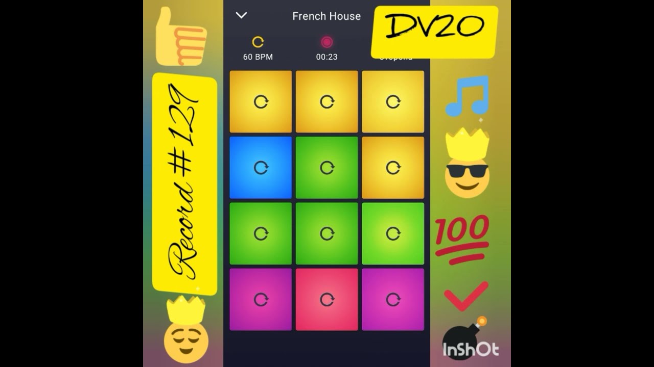 Record #129. Drum Pad Machine. French House, Side A + Side B. :-)