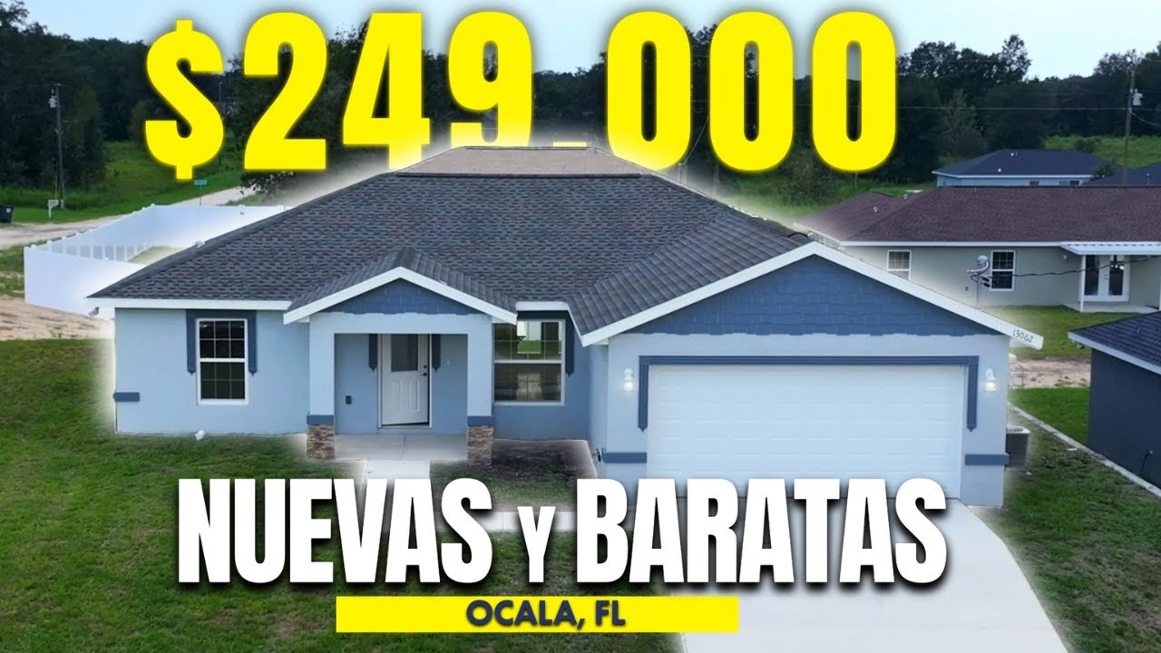 2 Casas NUEVAS en OCALA, FL desde $249,000 | No HOA o CDD