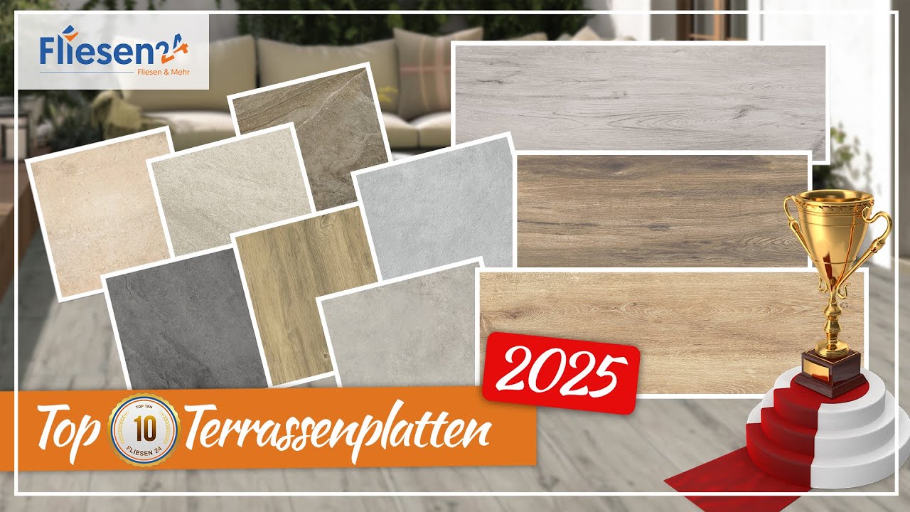 Top 10 Terrassenplatten 2025 | Feinsteinzeug-Highlights | Trends von Holz- bis Betonoptik