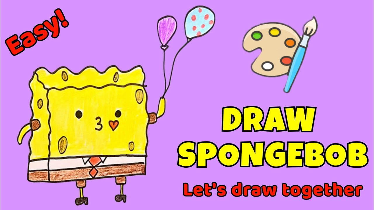Easy SpongeBob Drawing for Kids 😘🧽