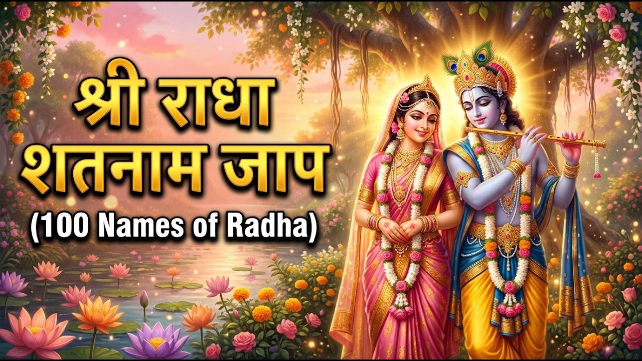 श्री राधा शतनाम जाप | Radha Naam Jaap | 1 Hour Peaceful Meditation Chant,नाम जाप | श्री राधे राधे |