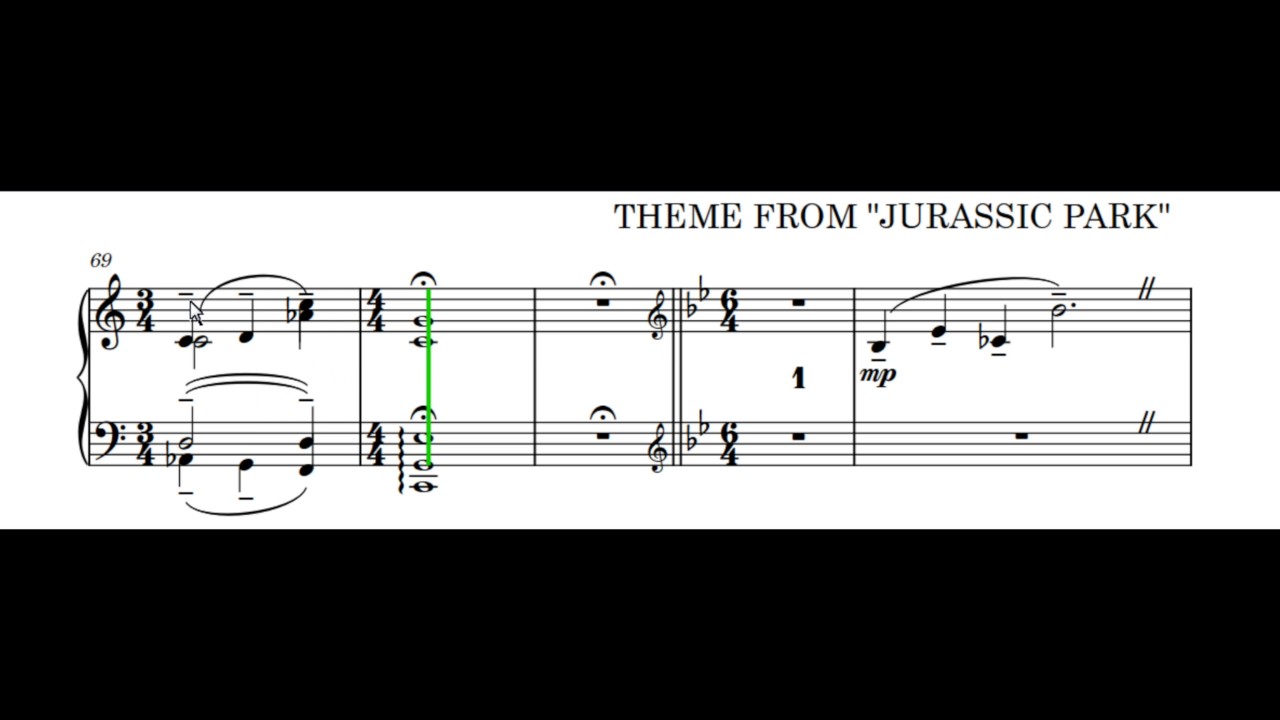 Jurassic Park Piano Solo Played by Dorico Software