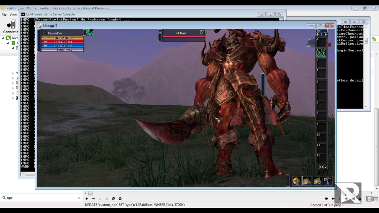 Lineage 2 Interlude - Crear Raid Boss y asignar tiempo de respawn