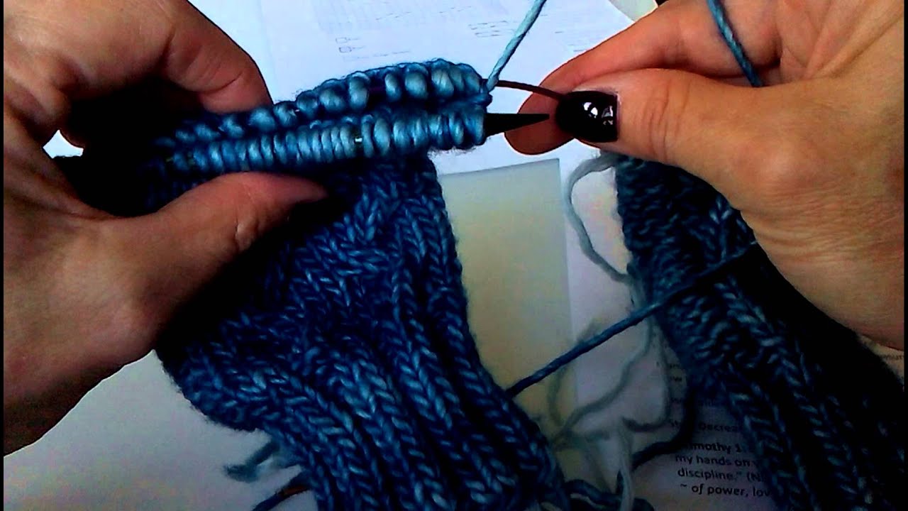 October 23, 2015 - Iceberg Mittens -Working Thumb gussets and backward loop cast on.