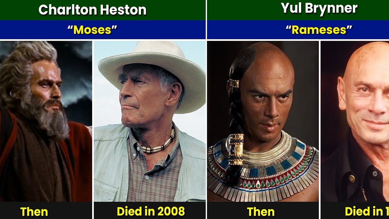 The Ten Commandments (1956) Cast Then and Now 2024