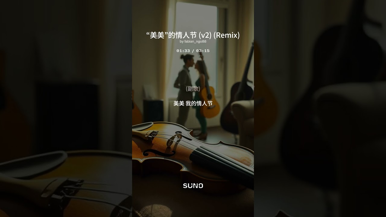 《写给她的一首歌｜“美美”的情人节》 #情人节歌 #中文情歌 #AI作曲 #深夜独白 #爱情故事