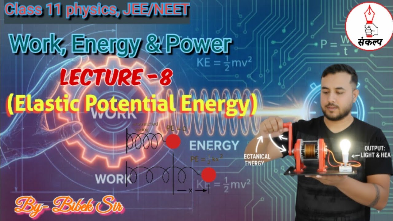 Class 11 Physics JEE, NEET, CUET | Ch-5 Work, Energy & Power  | Lecture -8 (Elastic Pot. Energy)