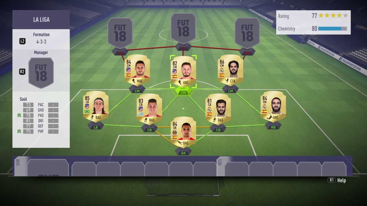 FIFA 18 80K LA LIGA SQUAD BUILDER