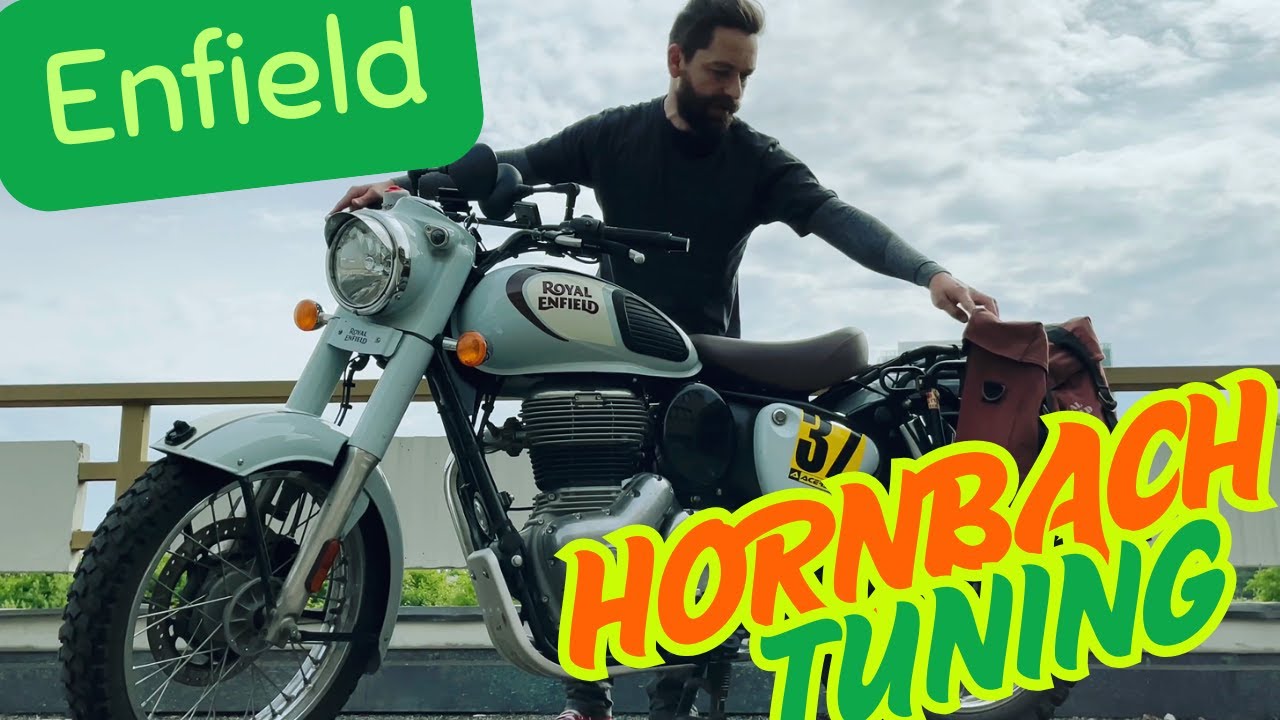 Royal Enfield Classic 350 a kufry z Hornbachu