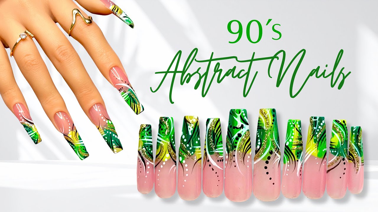 90s Abstract Nails | Designing the “Lemon Lime” Press-On Set (Green Signature Collection)