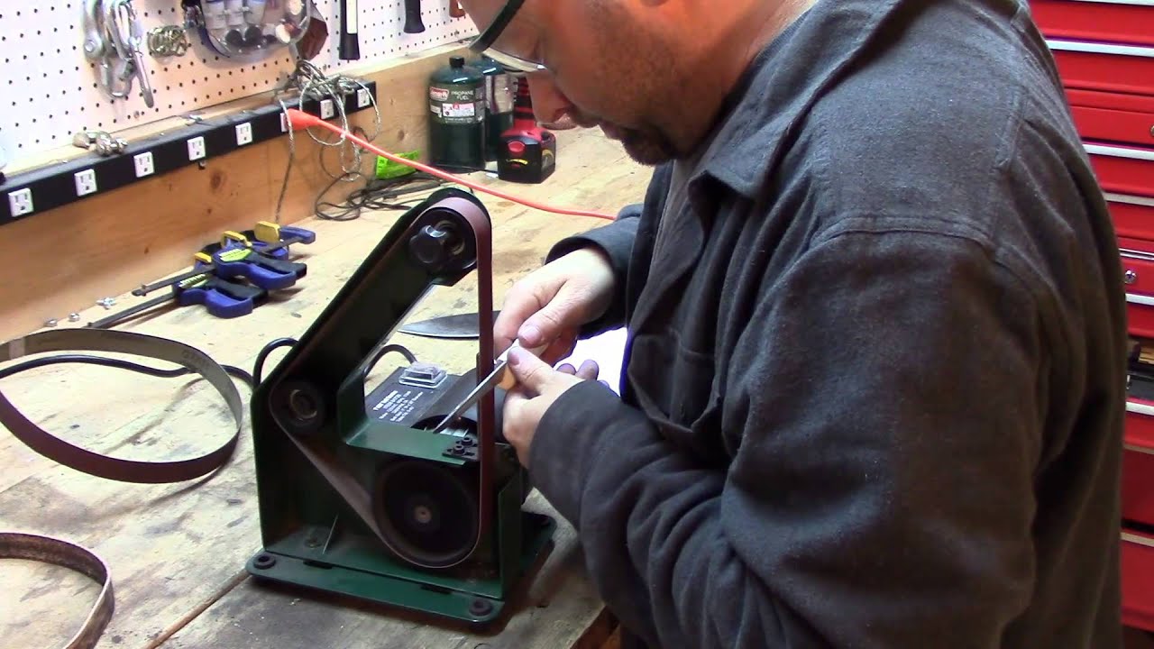 Sharpening Broadheads and Knives on a Belt Sander