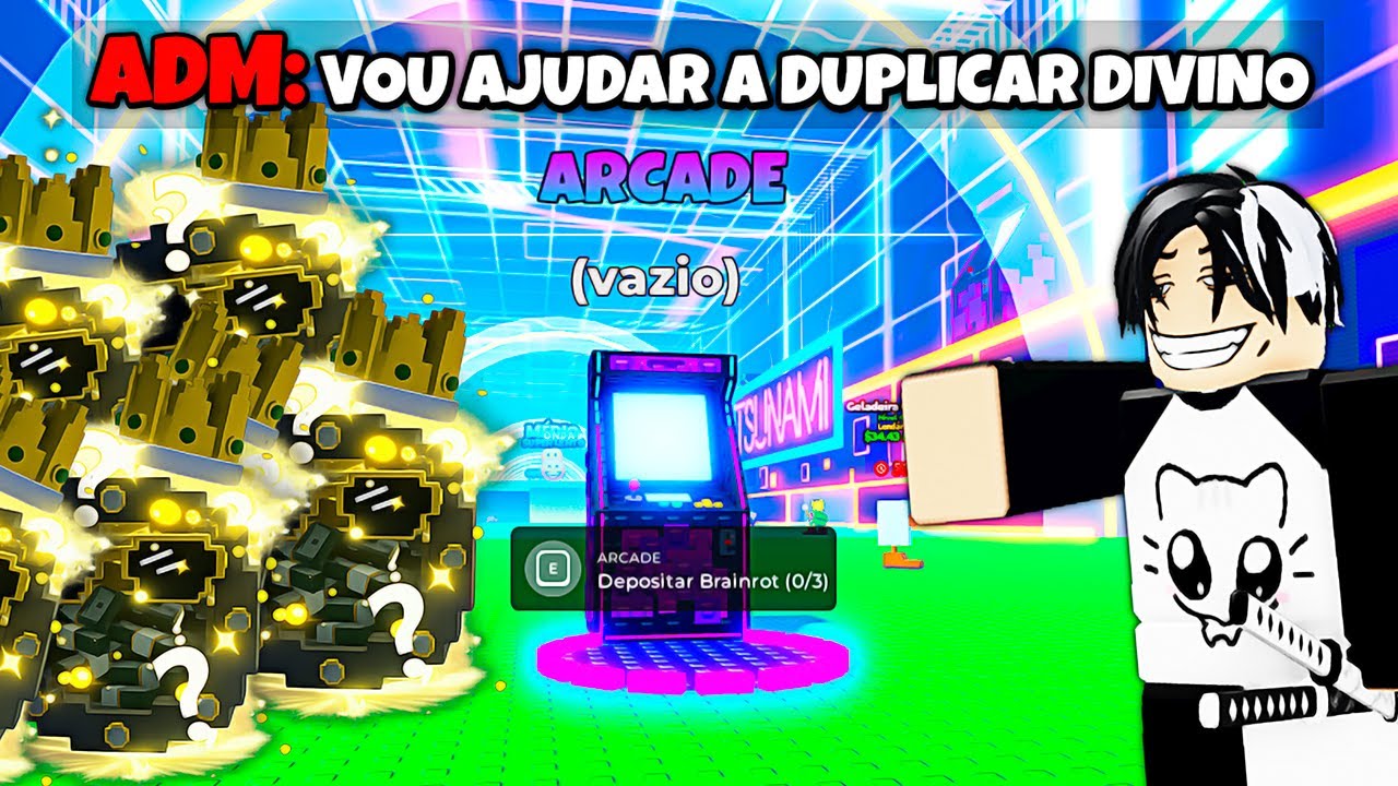 O ADM ME AJUDOU A DUPLICAR DIVINO NA ATUALIZAÇÃO DO FUJA DO TSUNAMI PARA BRAINROTS