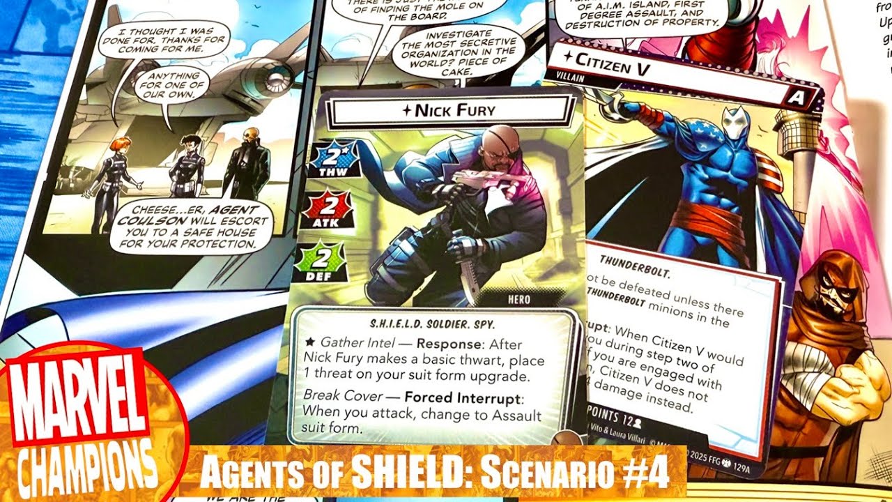 Marvel Champions: Агенты Щ.И.Т. Сценарий 4 — Одиночное прохождение НИК ФЬЮРИ против ГРОМОДОЛЕВ