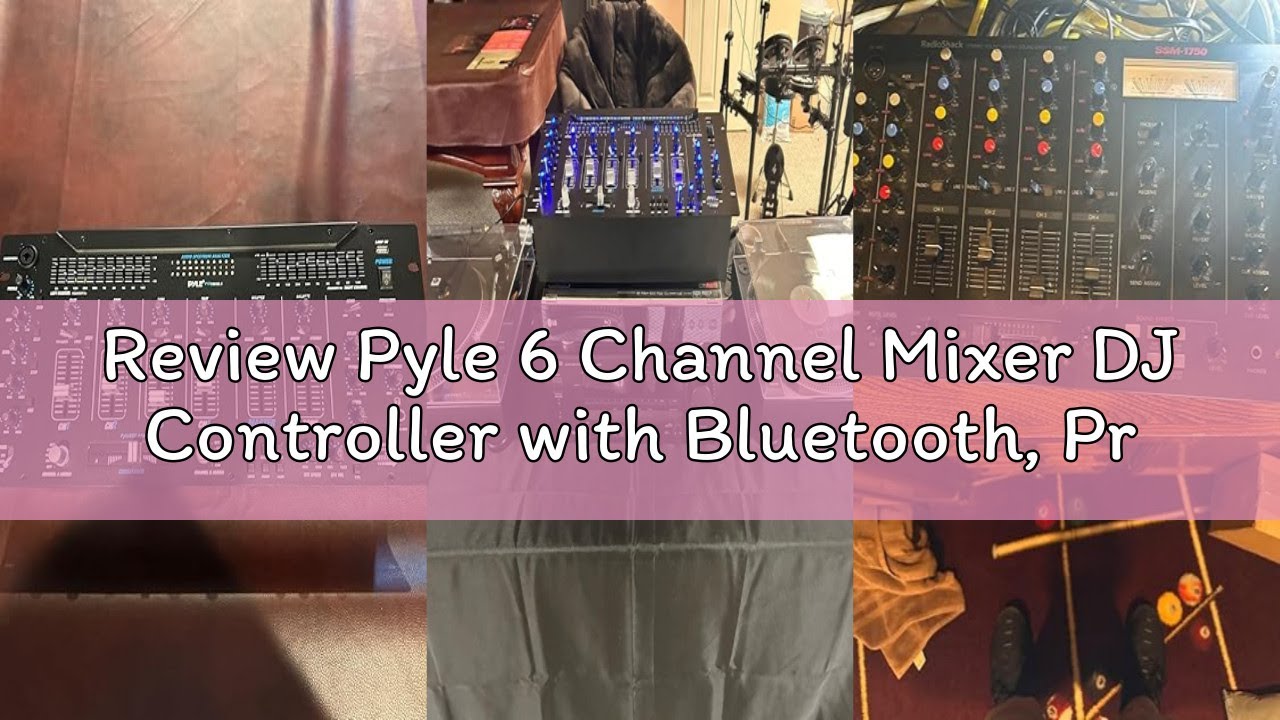 Review Pyle 6 Channel Mixer DJ Controller with Bluetooth, Professional Sound Digital Mixing System w