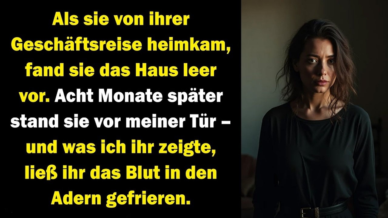 🔥Als sie zurückkam, war das Haus leer – acht Monate später erbleichte sie an meiner Tür