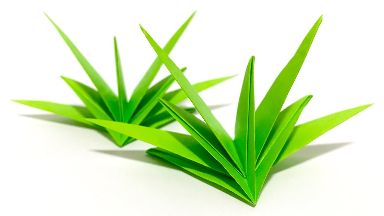 折り紙「草」の折り方／ORIGAMI Grass