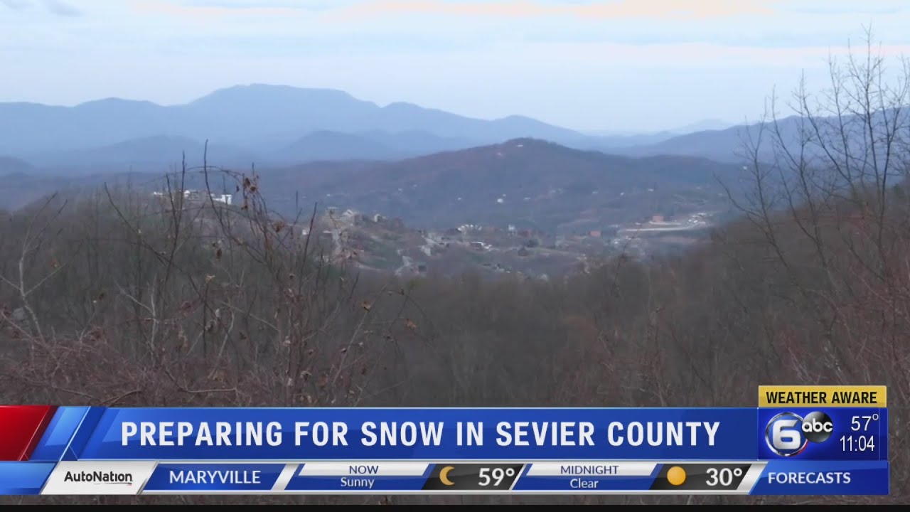 Preparing for snow in Sevier County