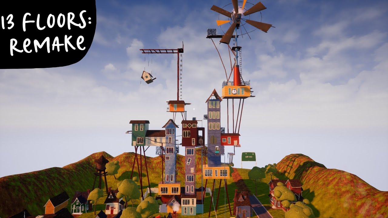 13 Floors: Remake V4.5 (Speedrun 13:45) - Hello Neighbor mod kit