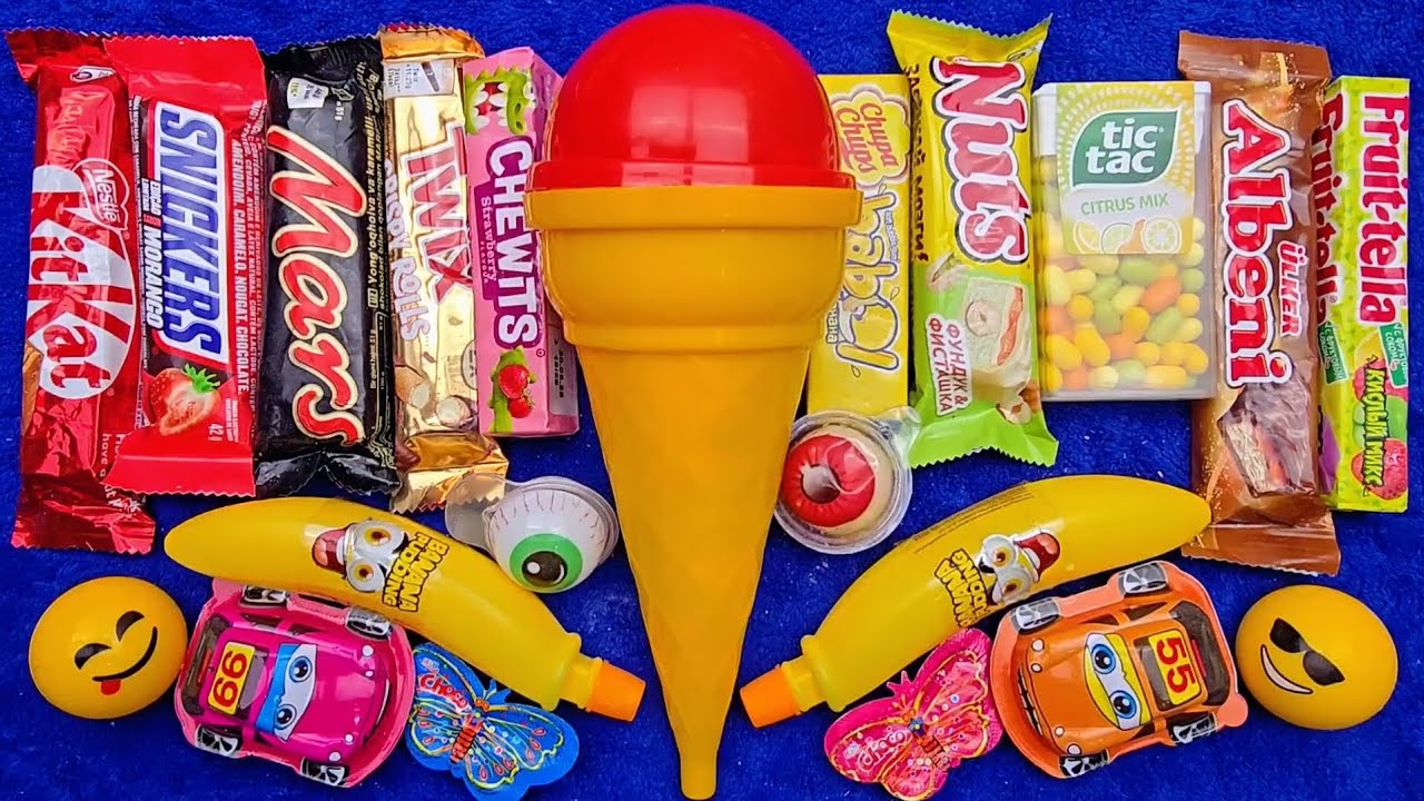ASMR Most Popular Candys / some lots of colorful rainbow lollipop candy / unpacking chocolate eat