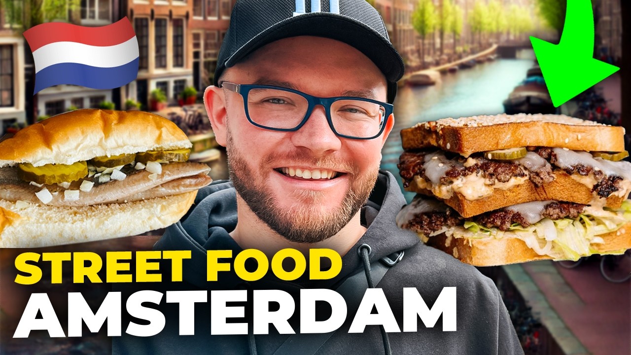 TANIE JEDZENIE w Amsterdamie - śledzie, naleśniki i holenderskie jedzenie uliczne [Amsterdam 2024]