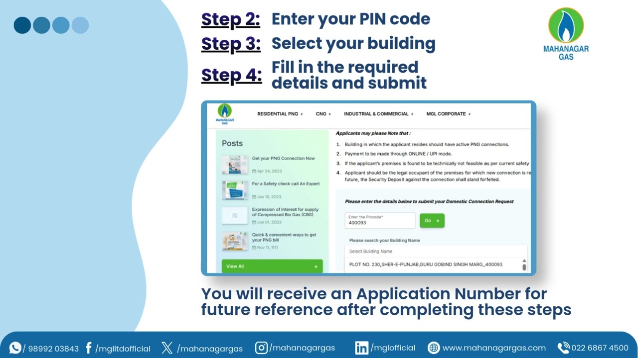How to get new MGL Gas Connection #Mgl new Application #png gas pipeline 