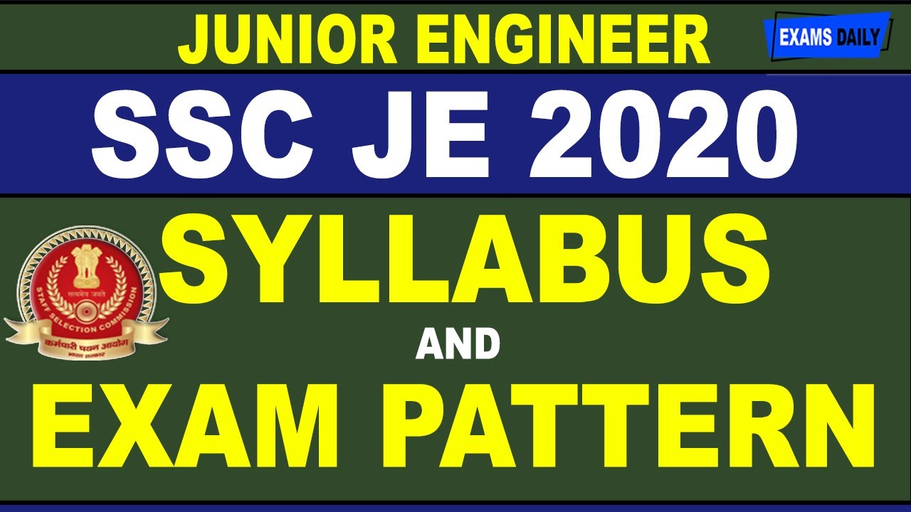 Программа SSC ​​JE 2022 | Образец экзамена младшего инженера | Программа SSC ​​JE и образец экзам...