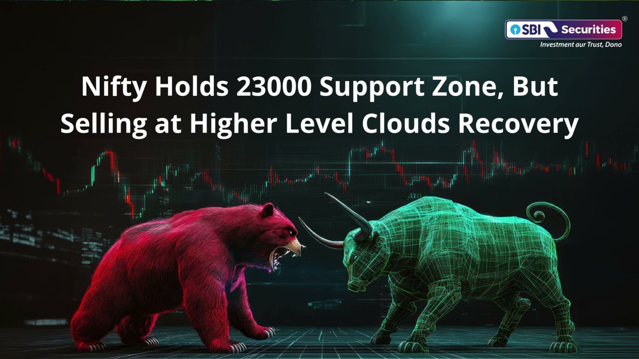 Nifty удерживает зону поддержки 23000, но продажи на высоких уровнях препятствуют восстановлению