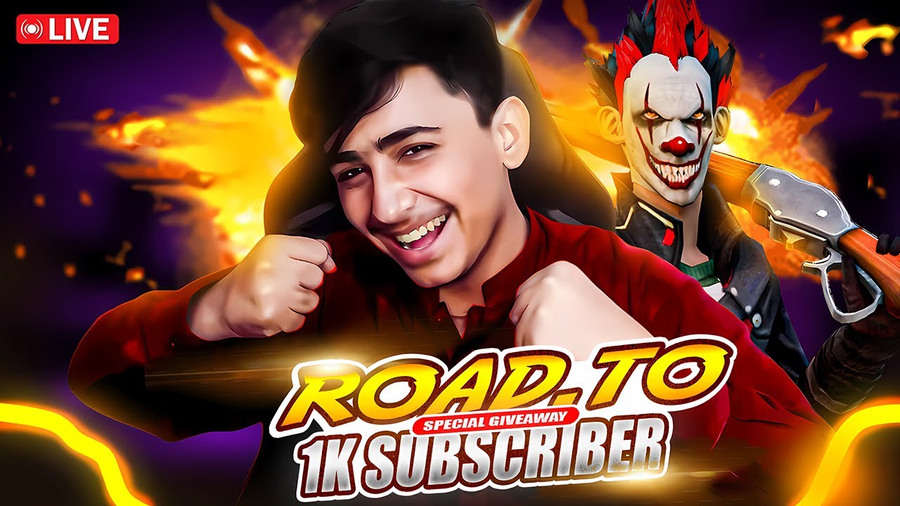 ROAD TO 1K SUBSCRIBER 😍| Special Giveaway  #freefire #freefirelivestream