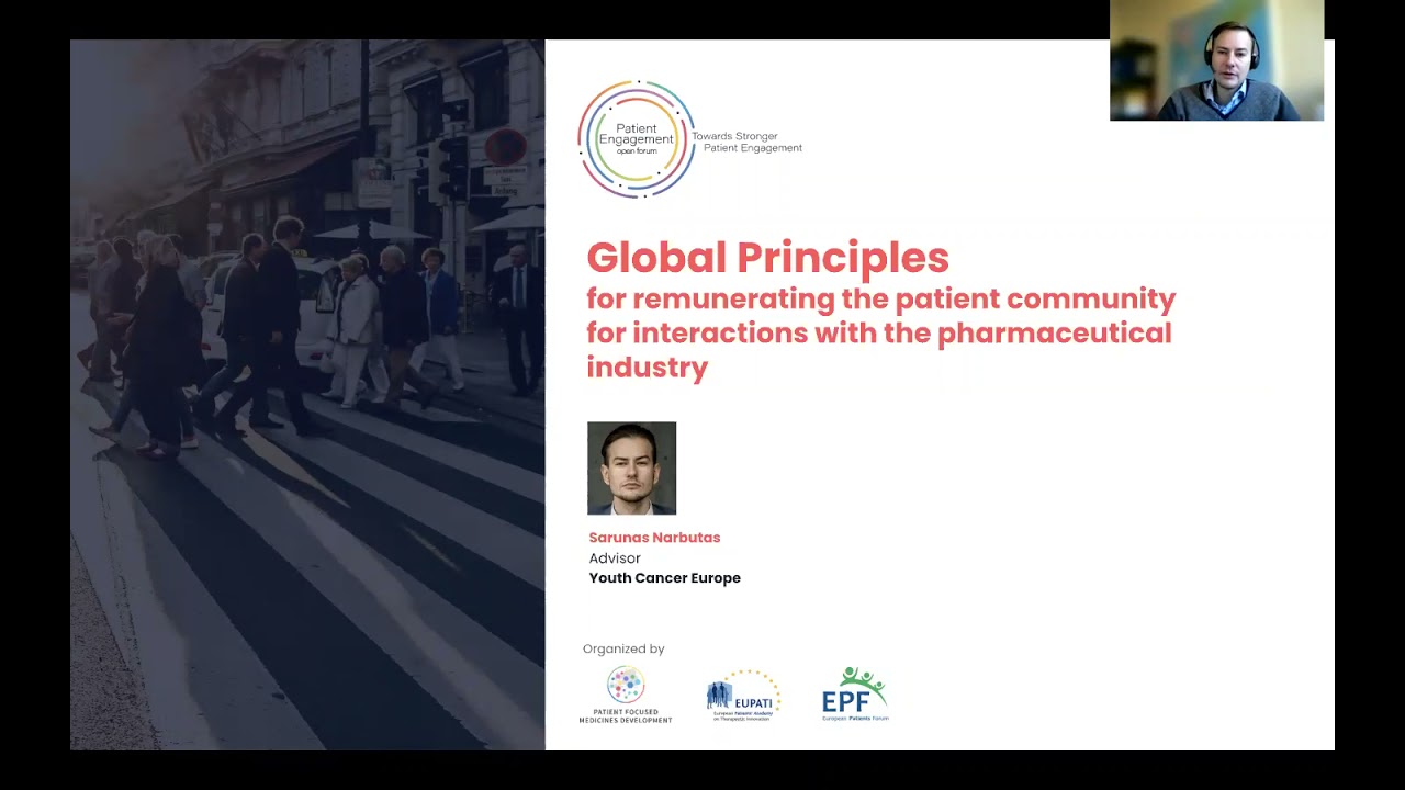 PEOF 2021: Towards harmonized Global Principles for Remunerating the Patient Community