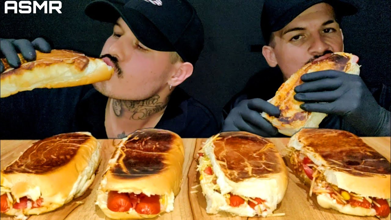 #54 ASMR COMIDA | HOT DOG CASEIRO PRENSADO (MUKBANG BRASIL) SONS DE MASTIGAÇÃO | Mateus ASMR.