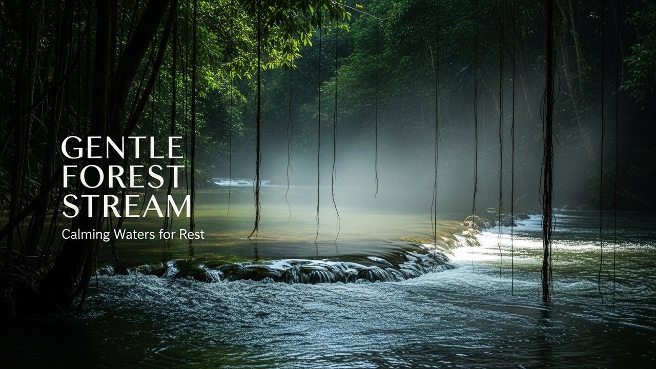 Calming Forest Ambience with Gentle Water Flow for Sleep Meditation Focus Inner Peace and Relaxation