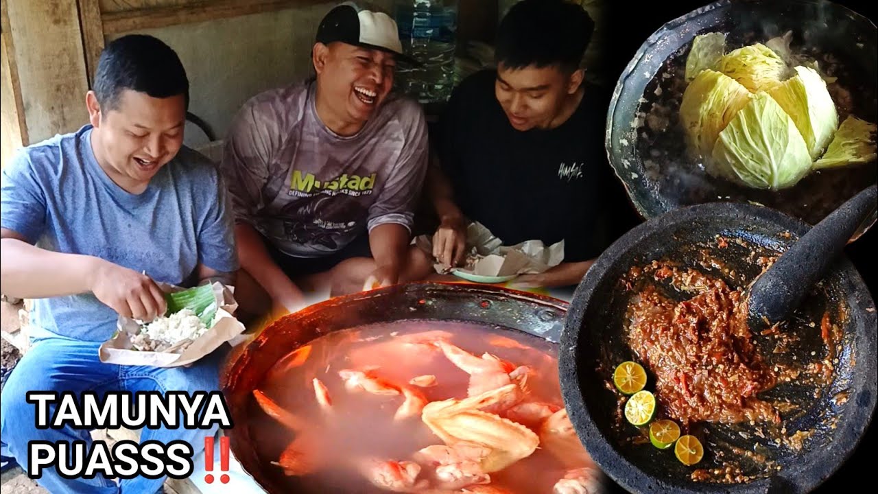 Makan rame-rame coy...‼️ masak opor sayap ayam sebelah kanan cowel sambal terasi lalapan kubis