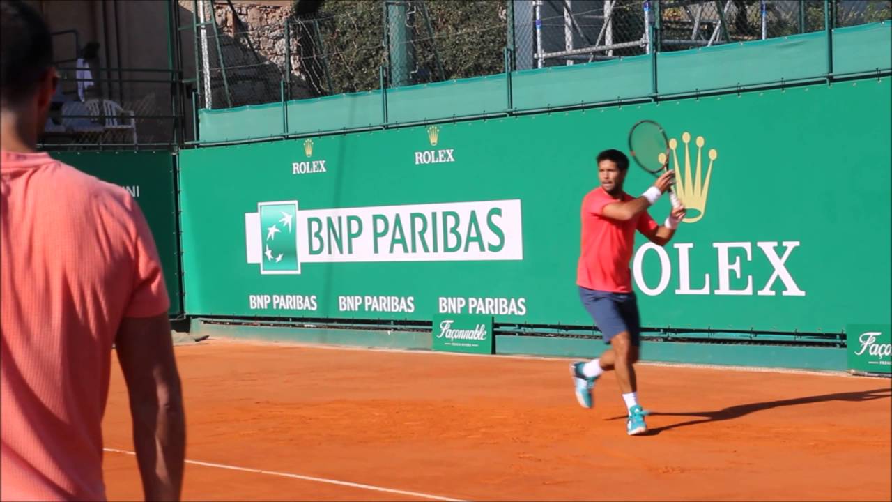 Fernando Verdasco Practice Montecarlo Rolex Master (10 april 2016) HD