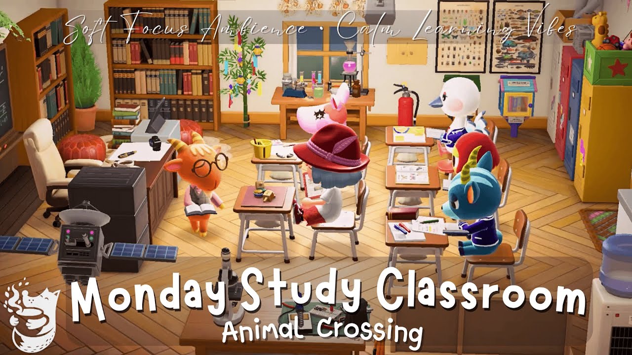 Monday Study Classroom 📚 Soft Focus Ambience • Calm Learning Vibes & Peaceful Concentration