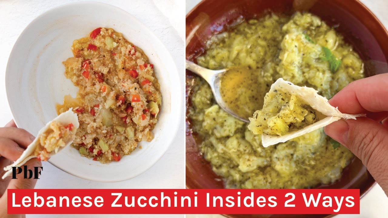 Lebanese Zucchini Insides Recipes 2 Ways (Lib Koosa)