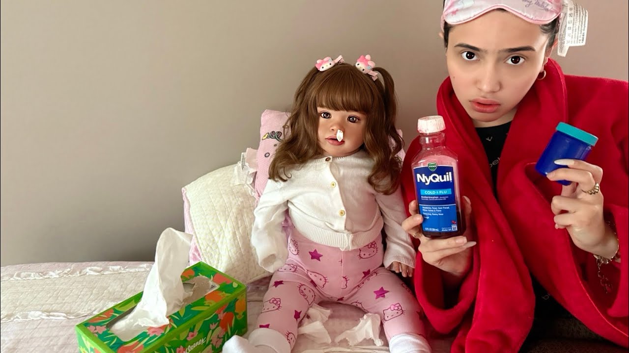 MI REBORN TODDLER BELET NO FUE A LA ESCUELA PORQUE ESTA ENFERMA DE GRIPE Y TOS 😷🤧