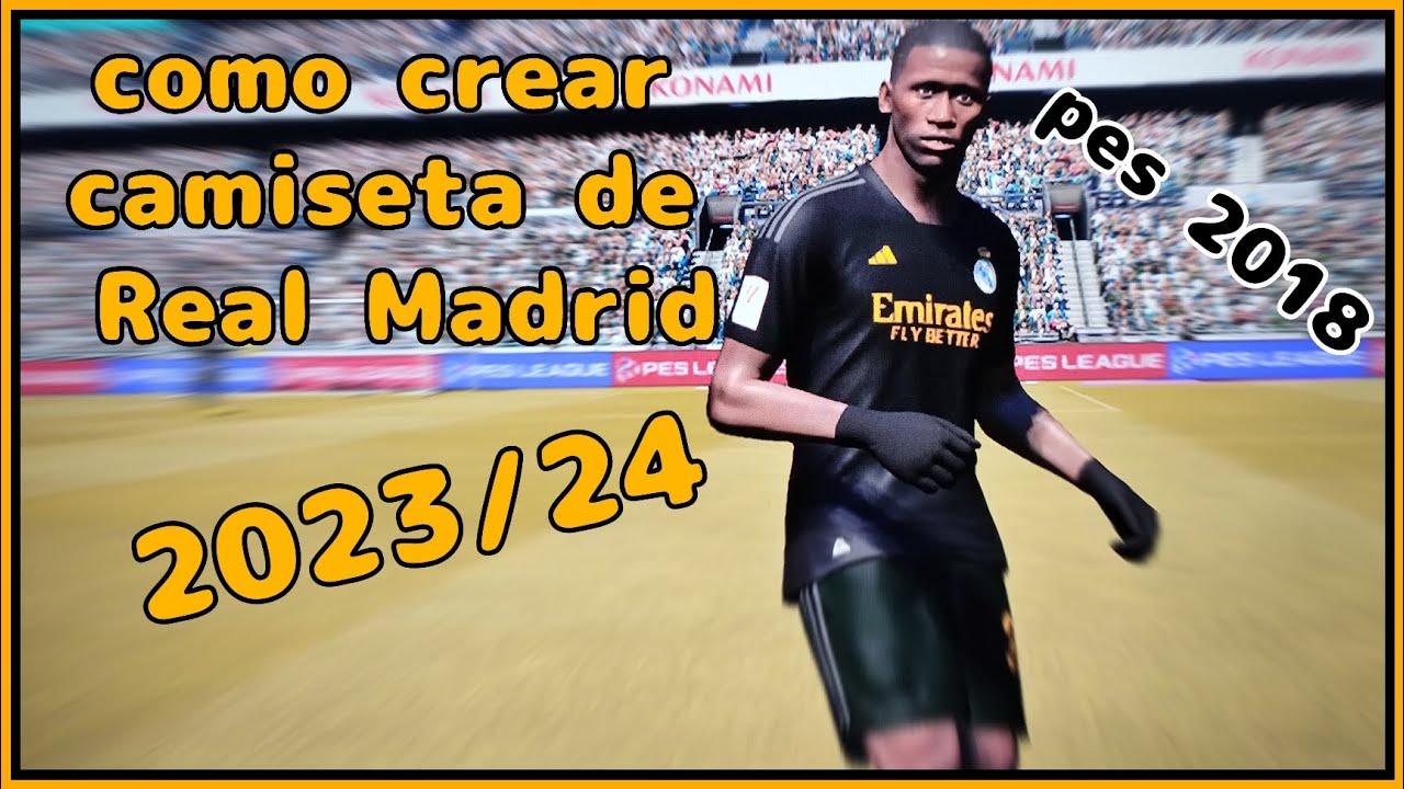 como crear camiseta de Real Madrid 2023/24 pes 2018 #pes2018 #xbox360 #realmadrid