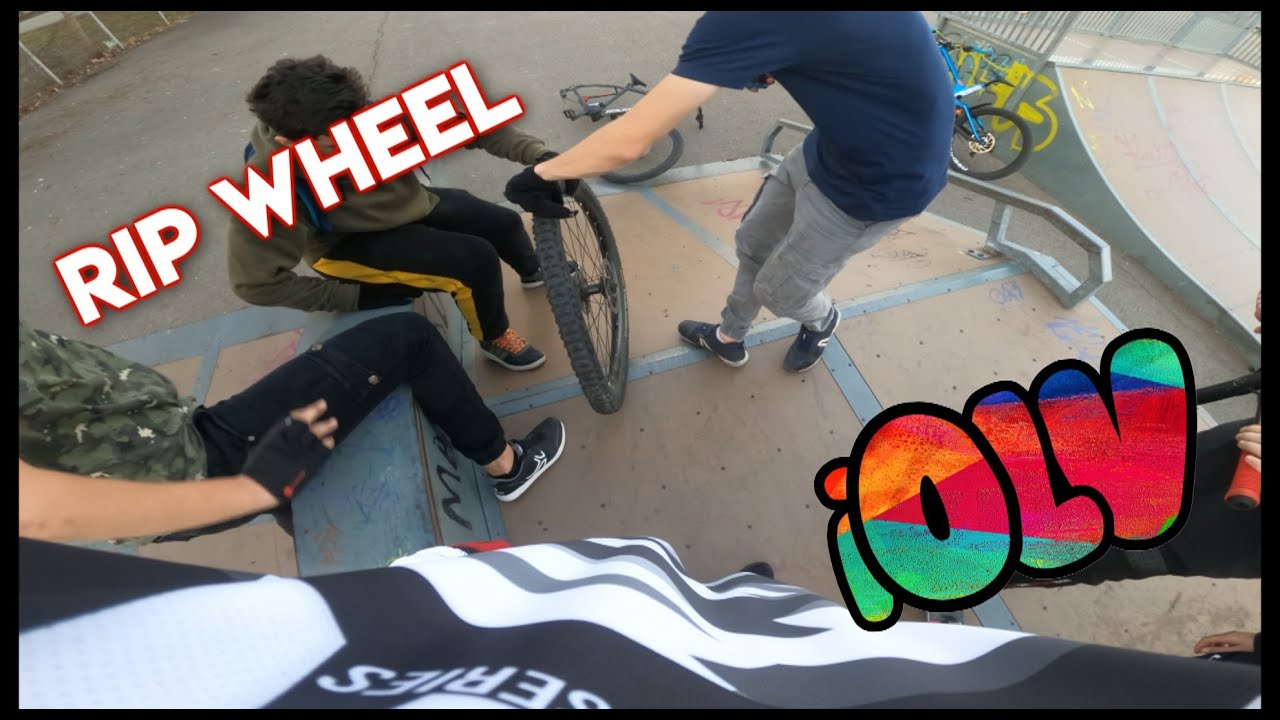 HE DESTROYED HIS WHEEL