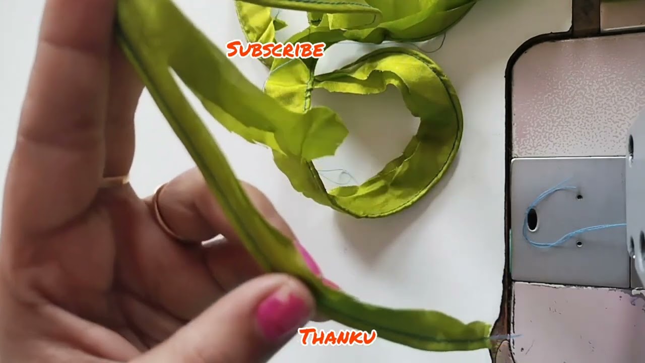 lining blouse neck piping cutting &stitching