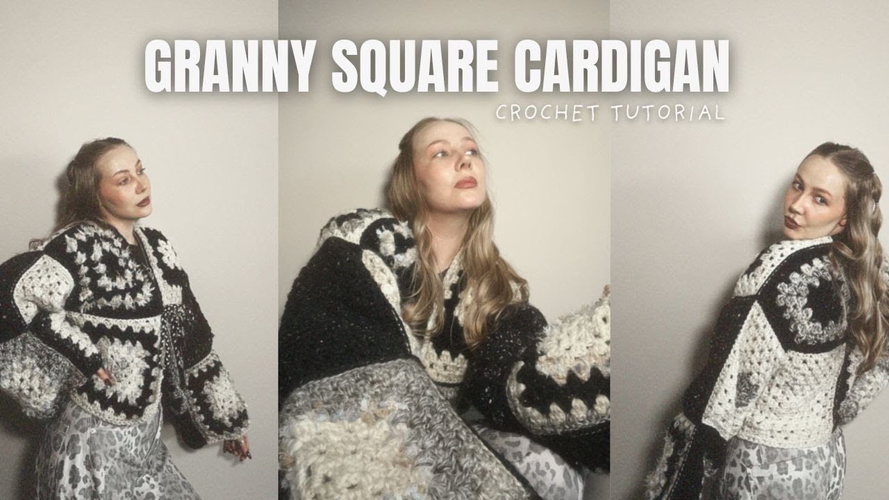 Granny square cardigan tutorial🍂🧶